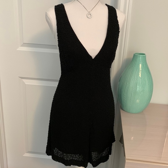 French Connection beaded shorts jumpsuit size 6 - Picture 1 of 12